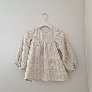 Zara Kids Beige Textured Dress